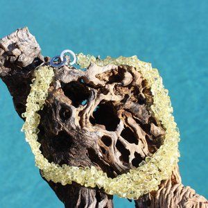 The Cleopatra Collection/ Light Yellow Glass Necklace